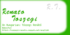 renato toszegi business card
